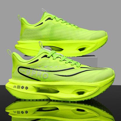Herren-Sneaker mit Carbon-Platte, Outdoor-Sportschuhe mit weicher Sohle und Mesh-Obermaterial, Laufschuhe, leichte, rutschfeste Freizeitschuhe für Paare, Tennisschuhe