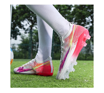 Chaussures de football pour adolescents, adultes, hommes et femmes, crampons universels TF FG tout terrain, chaussures de football avec clous de sol