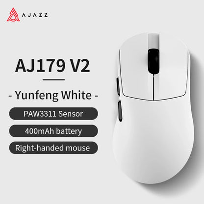 Ajazz AJ179 APEX Wireless Gaming Mouse with Color Screen Base, Bluetooth, PAW3395, 400mAh Battery, 8000Hz Refresh Rate