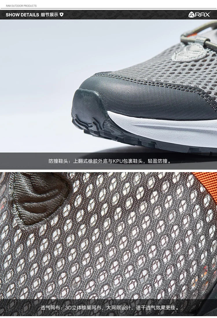 RAX Upstreams Aqua Shoes for Man Outdoor Sports Sneakers for Male Outdoor Summer Beach Sandals Fishing Shoes  Swimming Shoes