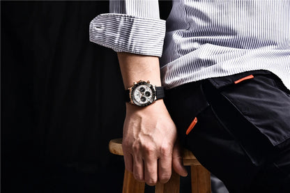 PAGANI DESIGN V2 40MM Quadrante meteorite Orologio da uomo al quarzo Cronografo retro in zaffiro Orologio impermeabile da uomo Reloj0 hombr
