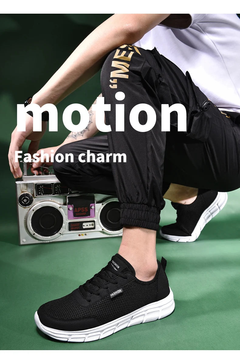 Men's Summer Sneakers Casual Running Shoes Breathable Walking Mesh Lightweight Sports Shoes Comfortable Fashion Shoes Zapatillas