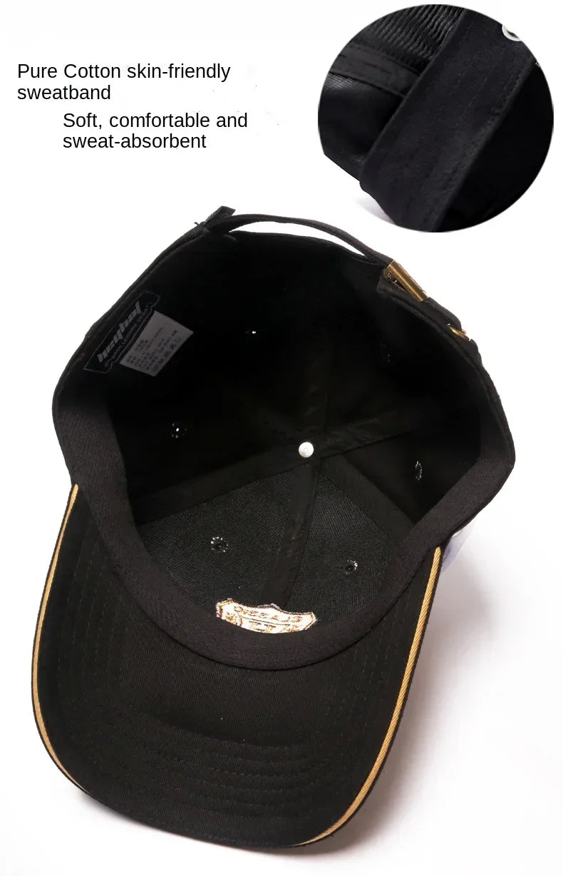 Men's Hat Baseball Cap for Men New Fashion Luxury Brand Embroidery Chinese Style Big Size Cotton Trucker Hat HipHop For 4seasons