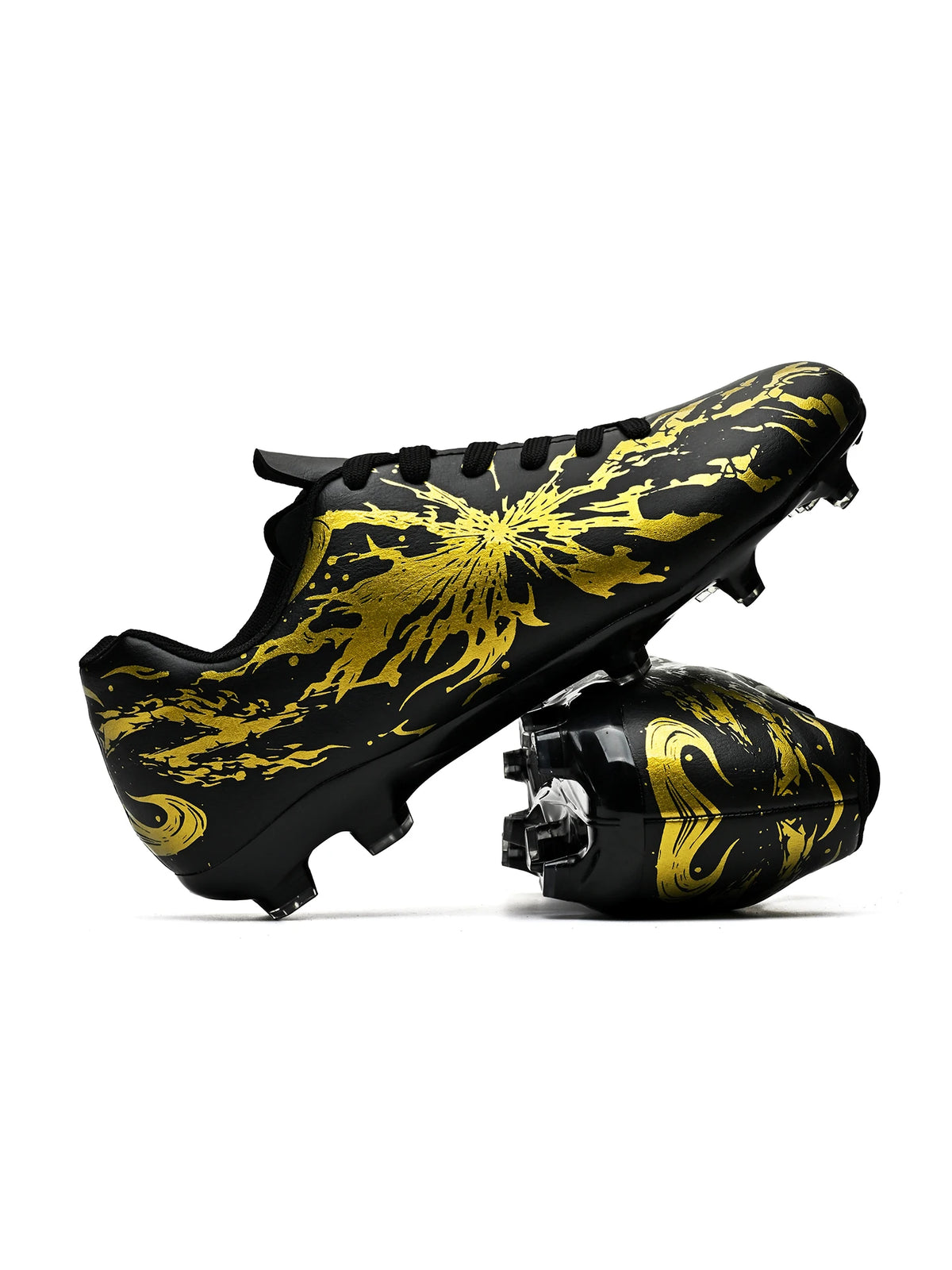 Chaussures de football pour hommes, modèle AG FG Hybrid, avec crampons, tige en PU confortable et semelle absorbant les chocs, idéales pour l’entraînement sur gazon naturel.