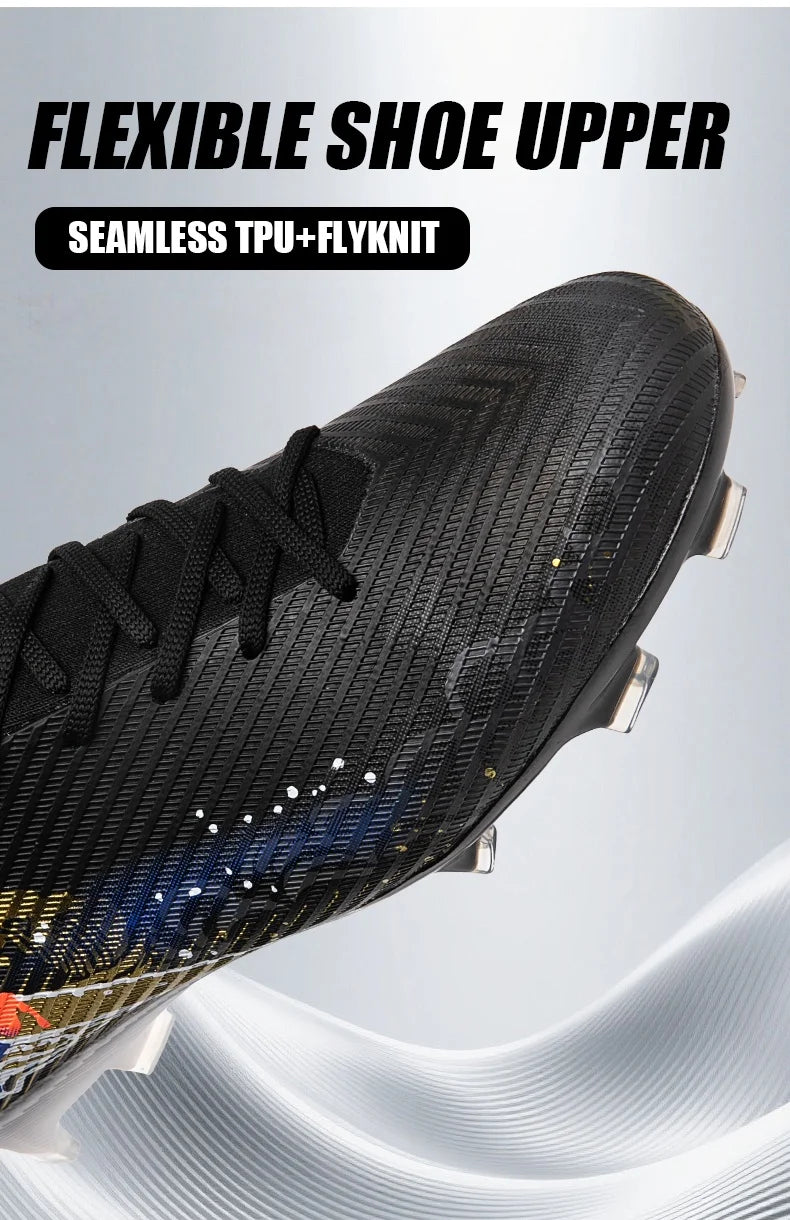Novas Chuteiras de Futebol para Homem, Chuteiras de Futebol FG Antiderrapantes para Treino, Chuteiras de Futebol com Pitões Longos para Jogo, Ultraleves, Exterior, Dropshipping