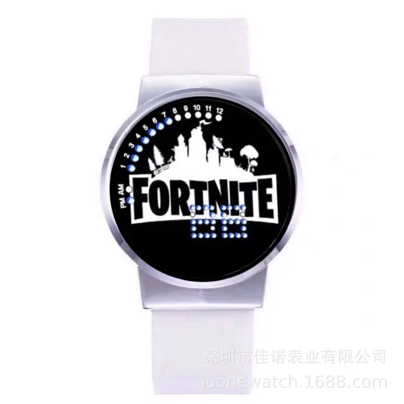 Orologio Fortnite Cute Fashion Cartoon personalizzato Kawaii Touch con luce notturna LED, orologio elettronico per studenti, regalo per amici