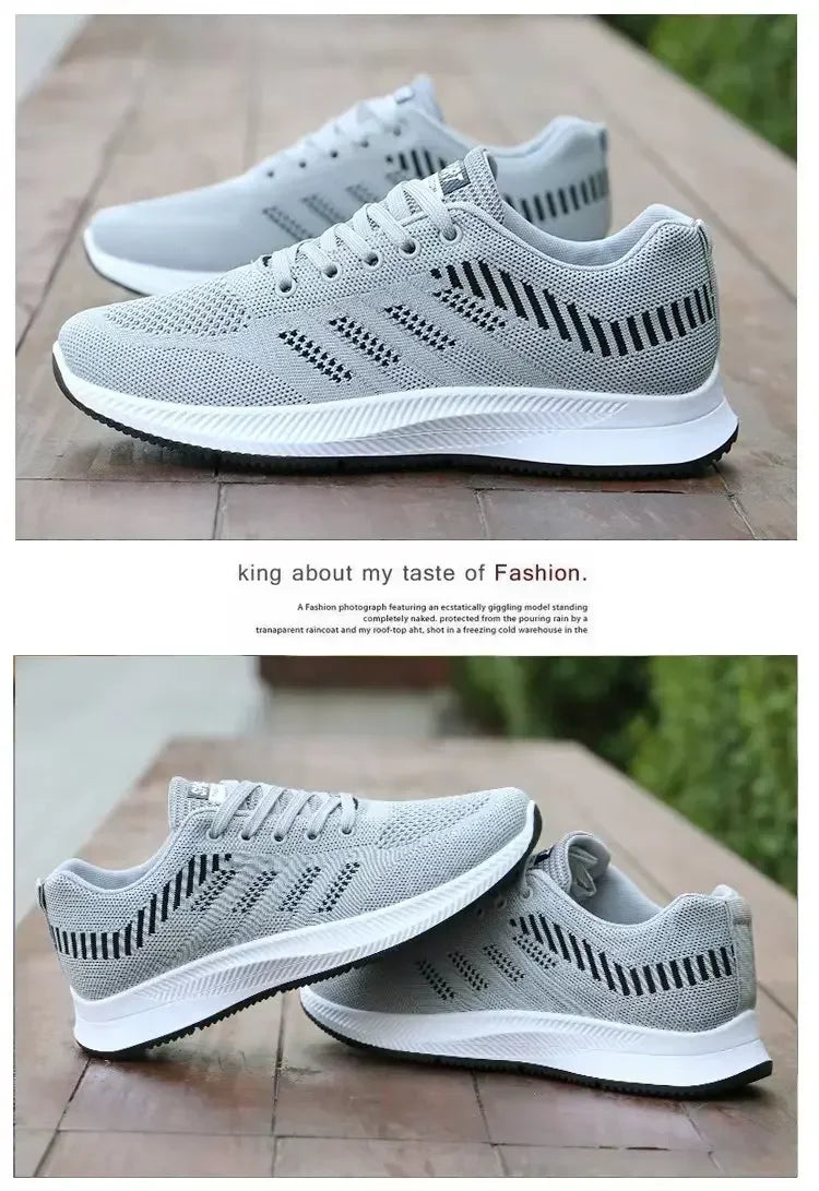 Lässige Herren-Laufschuhe mit rutschfestem Outdoor-Design – graue flache Sportschuhe – schwarze modische, preisgünstige Herrenschuhe