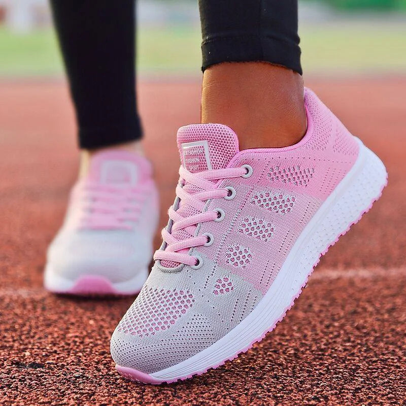Zapatos planos para mujer, zapatos con cordones, zapatillas deportivas informales, zapatos blandos para mujer, tallas grandes
