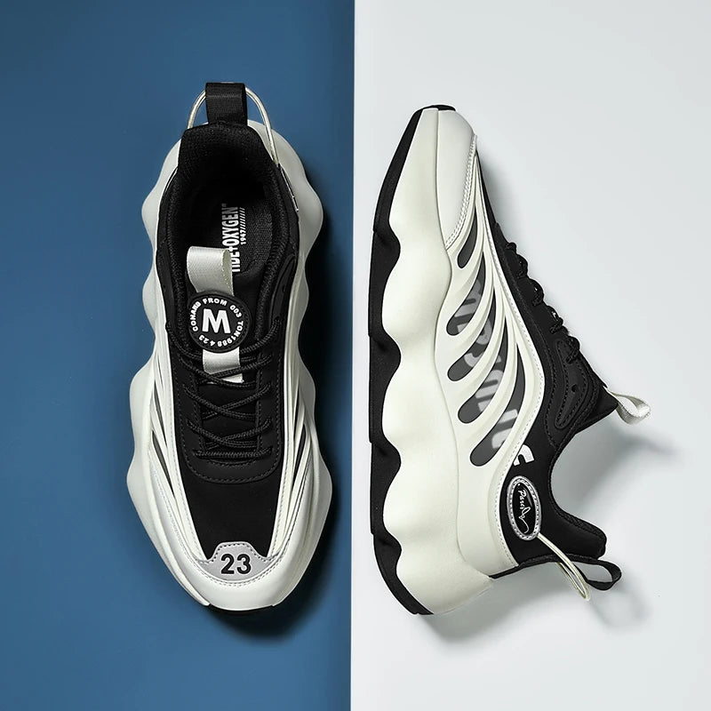 Luxury Men's Sneakers, Casual Breathable Trainer, Race Fashion Loafers, Running Shoes for Men Tennis
