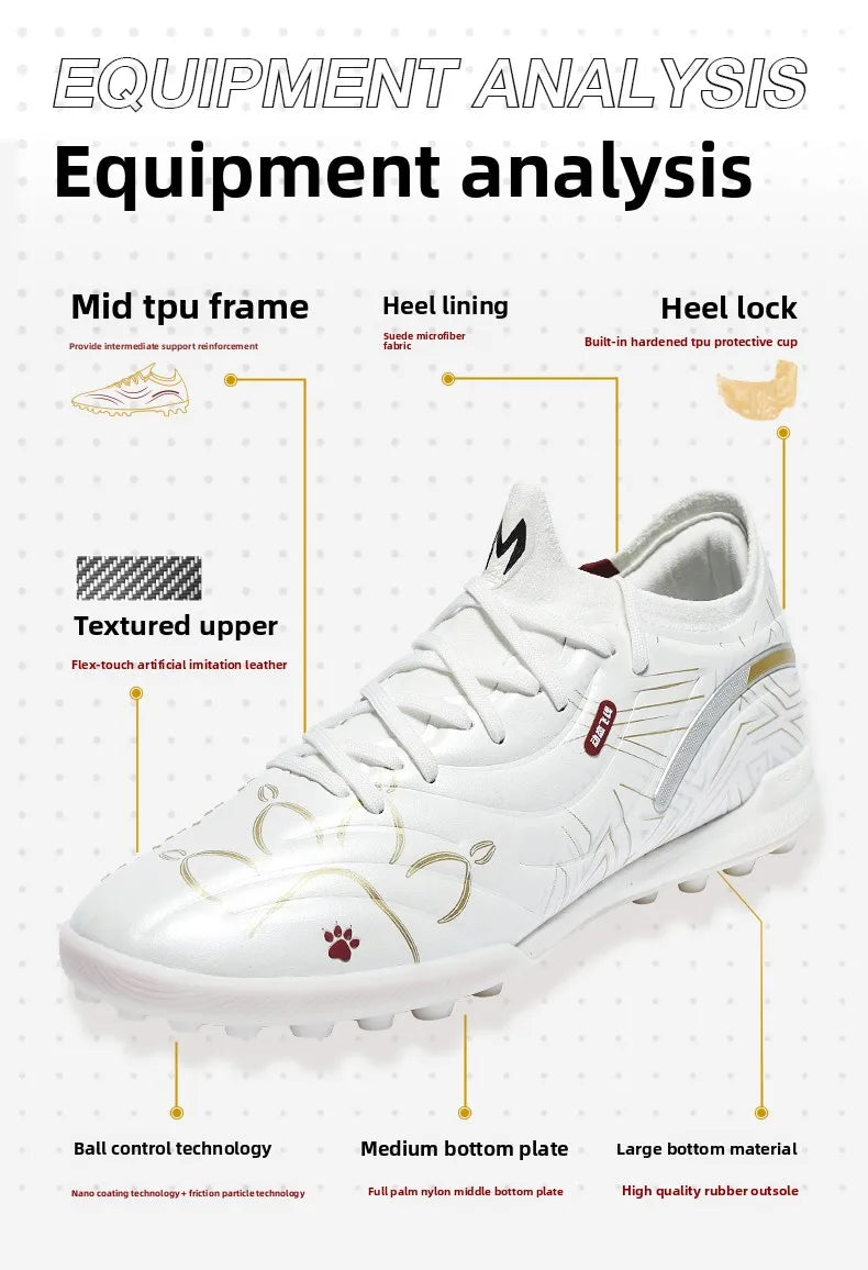 Kelme Adult Soccer Shoes Tf Shredded Spikes Professional Match Training Soccer Shoes Youth Indoor Anti-skid Shoes