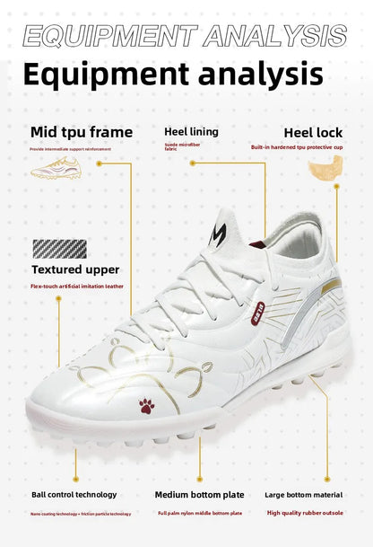 Kelme Adult Soccer Shoes Tf Shredded Spikes Professional Match Training Soccer Shoes Youth Indoor Anti-skid Shoes