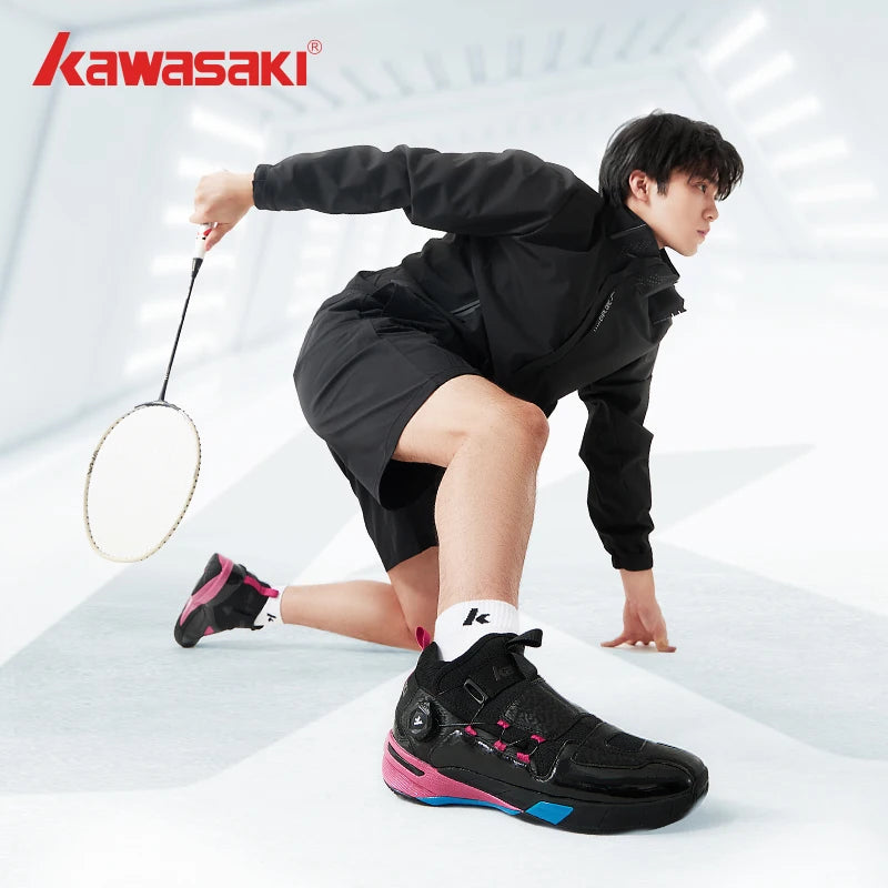 Kawasaki King Series 2.0 Professional Badminton Shoes For Men Women Anti-Twist Sports Original Men's Tennis Shoes Sneakers A3311