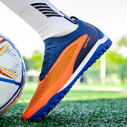 New Men Soccer Shoes Professional Society Turf Training Football Field Boots Non-Slip TF/FG Indoor Football Shoes 32-45