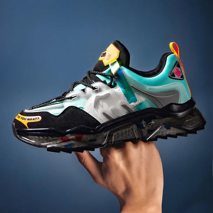 Luxury Men's Sneakers, Casual Breathable Trainer, Race Fashion Loafers, Running Shoes for Men Tennis
