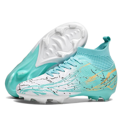 Chaussures de football à crampons FG pour terrain ferme, coupe basse, à lacets, pour hommes, professionnelles, antidérapantes, résistantes à l'usure, pour entraînement sur herbe naturelle