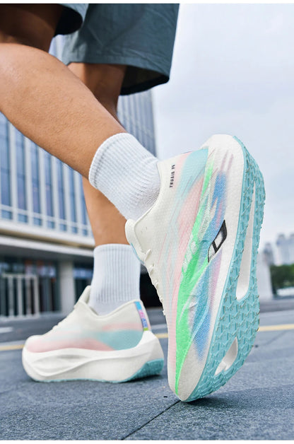 Running Shoes Men Sports Carbon Plate Specialty Breathable Lightweight Women's Comfortable Athletic Non-slip Sneakers Marathon