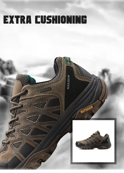 HIKEUP Zapatillas de exterior de moda para hombre, calzado deportivo casual de senderismo, botas de trekking de montaña y camping, antideslizantes y resistentes al desgaste
