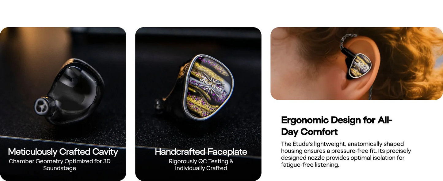 Linsoul Kiwi Ears Étude Beryllium DD + 3BA + Vibration Transducer HIFI IEM Earphone with Precision Tuning Wired Earbuds