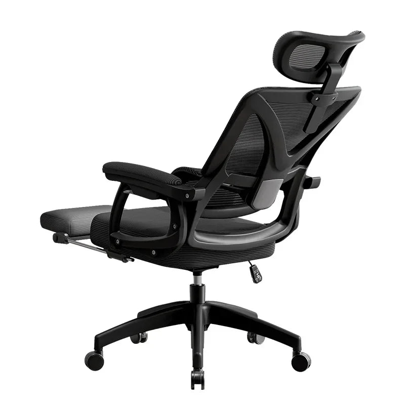 Chaise de bureau ergonomique avec support lombaire flottant, chaise de bureau inclinable et pivotante, mobilier de bureau, chaise d'ordinateur pour la maison