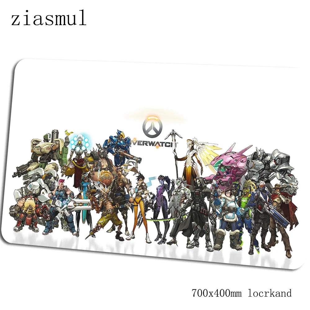 Alfombrilla para ratón Overwatch, elegante tapete para ordenador 70x40cm, alfombrilla gaming grande XL para ratón y teclado, juegos PC gamer y escritorio