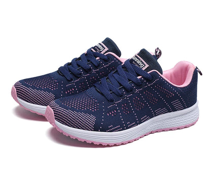 Zapatos planos para mujer, zapatos con cordones, zapatillas deportivas informales, zapatos blandos para mujer, tallas grandes