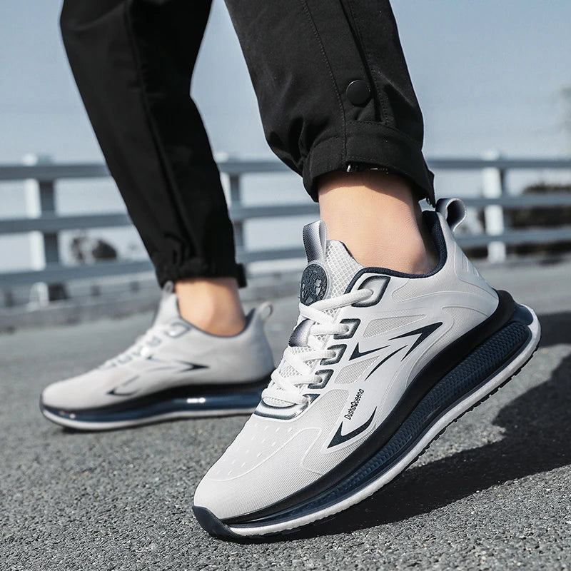 Baskets d'extérieur pour hommes, chaussures de course respirantes et antidérapantes à coussin d'air, de Jogging, de Sport, légères, décontractées