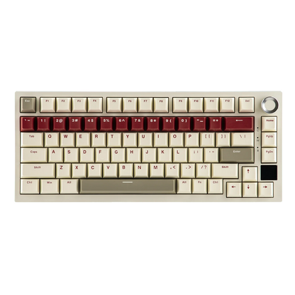 Ajazz AK820 Pro 75% Bluetooth 5.1/2.4G Wireless/Wired Gasket-mounted Mechanical Keyboard with TFT Screen for Mac/Win