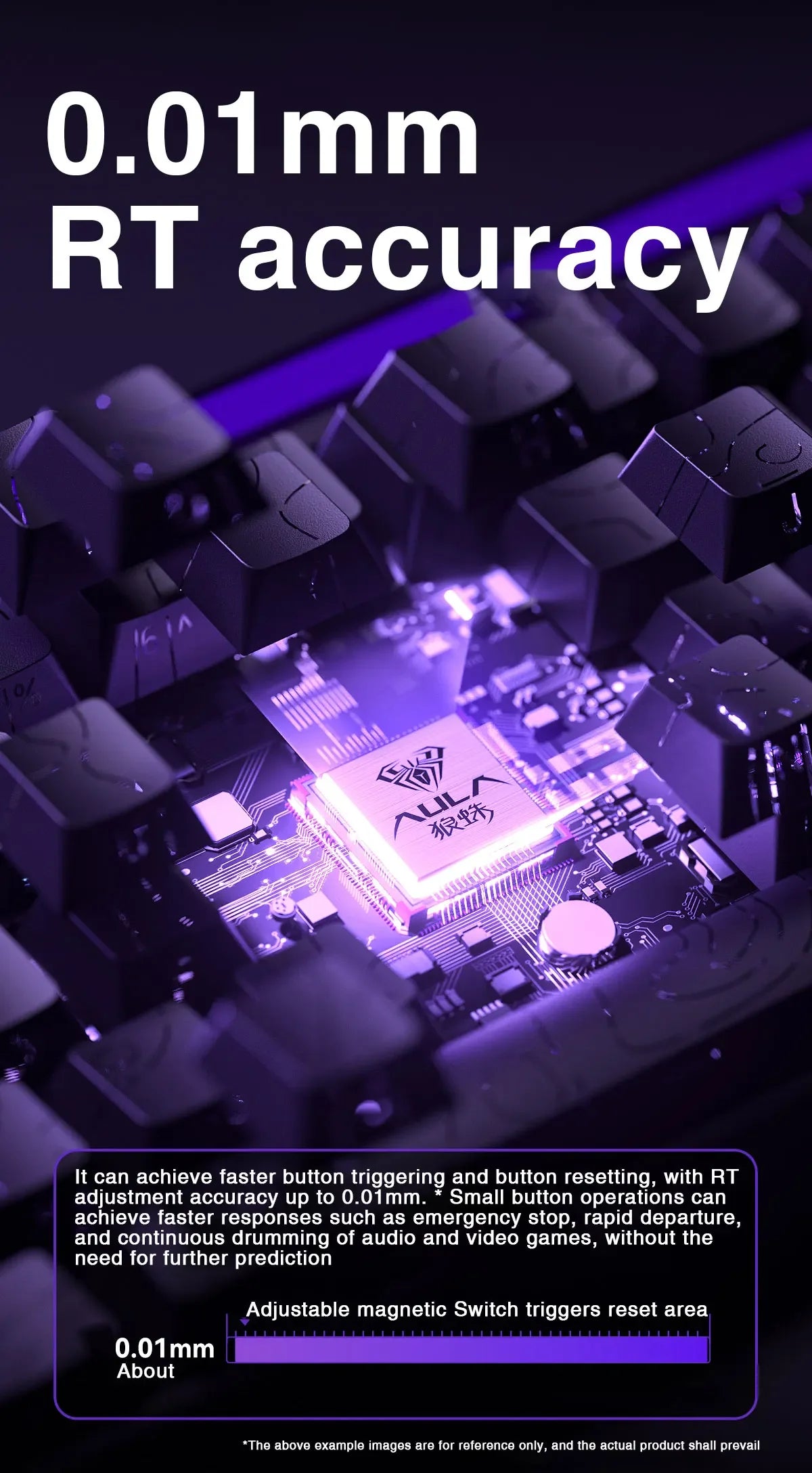 AULA HERO 68 HE E-sports Gaming Wired Keyboard Magnetic Switch RGB Hot Swap 8K Hz Return Rate 60% Customize Mechanical Keyboard