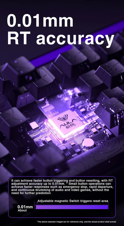 AULA HERO 68 HE E-sports Gaming Wired Keyboard Magnetic Switch RGB Hot Swap 8K Hz Return Rate 60% Customize Mechanical Keyboard