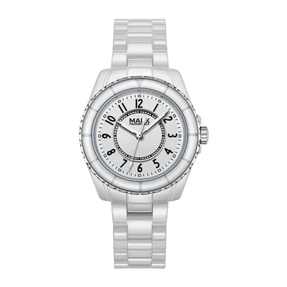 Fashion Brand Mark Fairwhale Women's Watches Luxury ceramics Waterproof Small And Luxurious Quartz Women Wristwatches