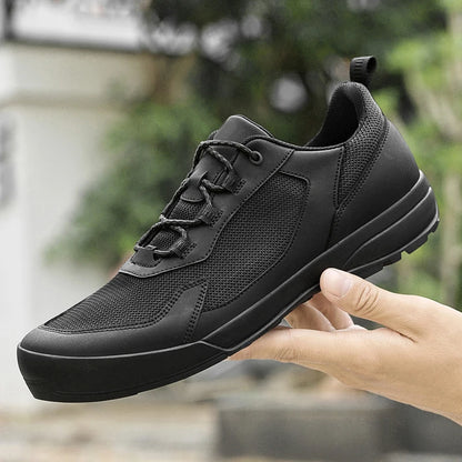 Leisure Walk Men Casual Shoes Fashion Genuine Leather Sneakers Outdoor Male Sports Shoes Non-Slip Walking Shoes Treking Footwear