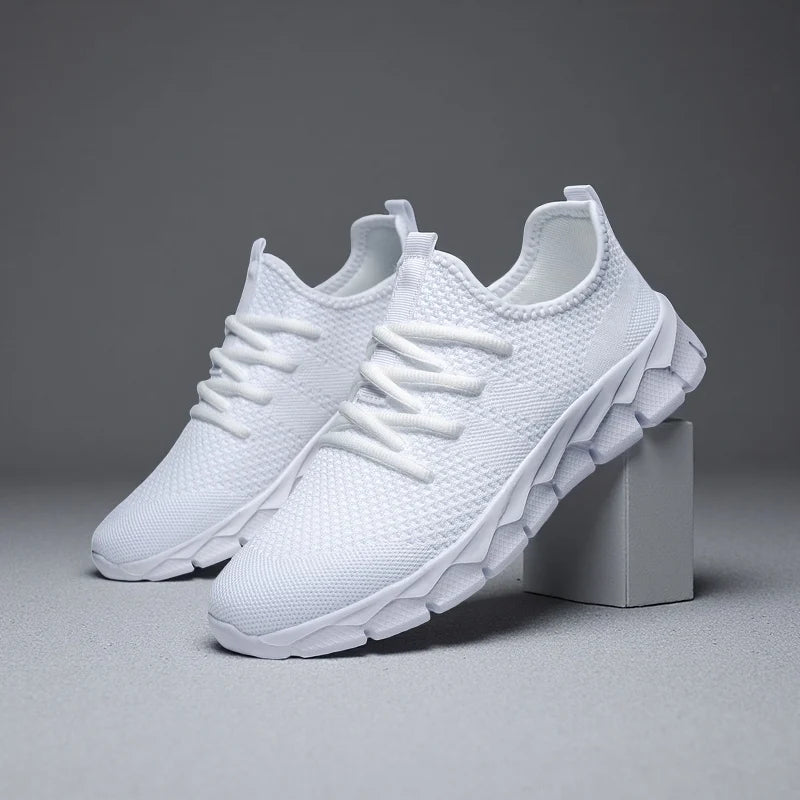 Herresneakers i mesh, lette damesko, afslappede flade sko, herreløbesko, sportssko, bløde tennissko, åndbare herresneakers