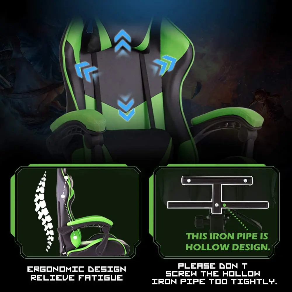 High Back Cheap Office Pink Green PU Leather Computer Chair Gamer Racing Gaming Chair