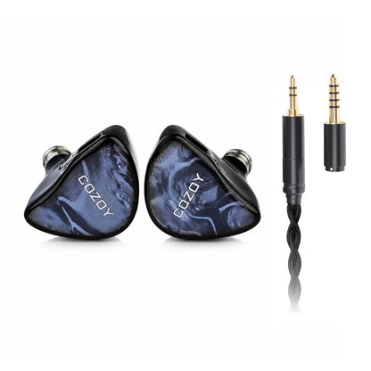 Écouteurs intra-auriculaires COZOY D2 IEM 2DD à double circuit magnétique et double cavité, écouteurs HiFi filaires avec câble 0.78 2Pin, prise 3.5/4.4mm