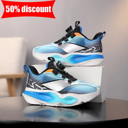Zapatillas infantiles de moda con suela gruesa y suave, amortiguación elástica, calzado casual cómodo tipo tenis, nuevas zapatillas ligeras de malla para jogging