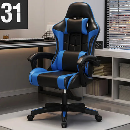 Chaise de jeu ergonomique pour le bureau à domicile, idéale pour les longues heures de travail, les streamers, chaise de jeu pivotante à dossier inclinable réglable, chaise de jeu confortable.