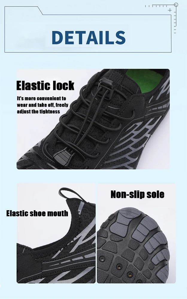 Large size Wading Shoes Men's Women's Outdoor Barefoot Beach Shoes Breathable Swimming Fitness Shoes Unisex Water Sports Shoes