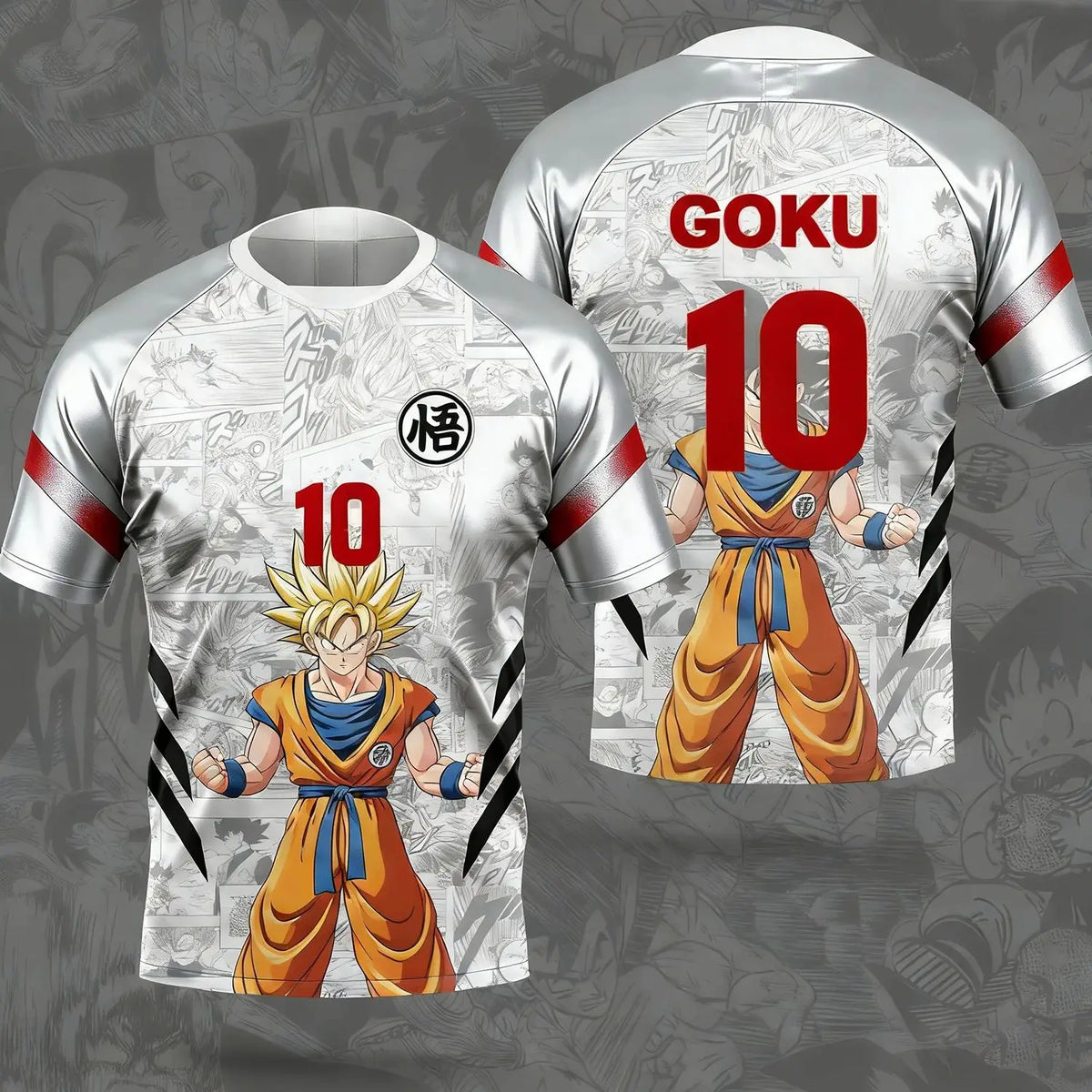 Letní Dragon Ball Wukong „Free Ultimate Yigong č. 10“ – fotbalové motivy, 3D tištěné prodyšné tričko pro dospělé, tričko pro rodiče a děti