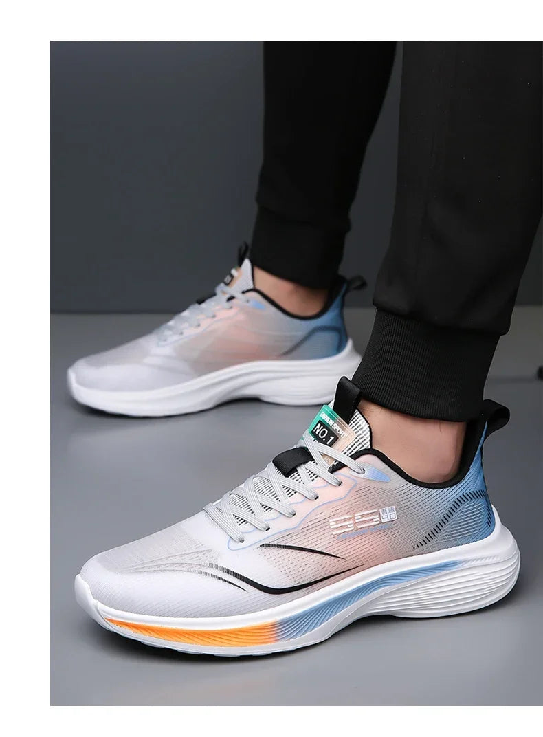 Zapatillas de maratón con suela de carbono para hombre, zapatillas deportivas informales, con amortiguación de aire, lujosas, cómodas, ligeras, para correr, calzado masculino