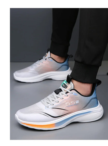 Zapatillas de maratón con suela de carbono para hombre, zapatillas deportivas informales, con amortiguación de aire, lujosas, cómodas, ligeras, para correr, calzado masculino