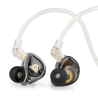 QKZ x HBB øretelefoner med 10 mm titaniumbelagt membran, in-ear-monitor-hovedtelefoner, Hi-Fi-lyd, IEM'er, udendørs sports-headset