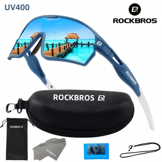 ROCKBROS Cycling Polarized Glasses MTB Road Bike Sunglasses UV400 Bicycle Sun Protection Light Unisex Bike Sports Equipment