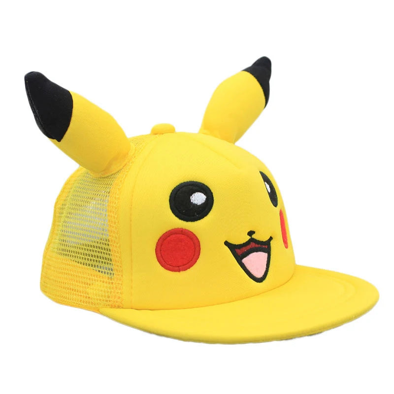 Anime Figure Pokemon Baseball Cap Pikachu Hat Adjustable Pokemon Cosplay Hip Hop Cartoon Adult Hats Boy Girl Kids Birthday Gifts