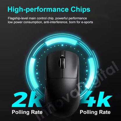 Ratón gaming inalámbrico ATK VXE Dragonfly R1 Pro MAX PAW3395 R1 SE Plus, ratón FPS esports personalizable, recargable y ligero