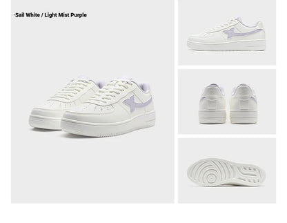 Zapatillas Xtep blancas para mujer 2026 primavera, parejas, versátiles, modernas, casuales, de suela gruesa con aumento de altura, calzado deportivo para mujer 874118319851