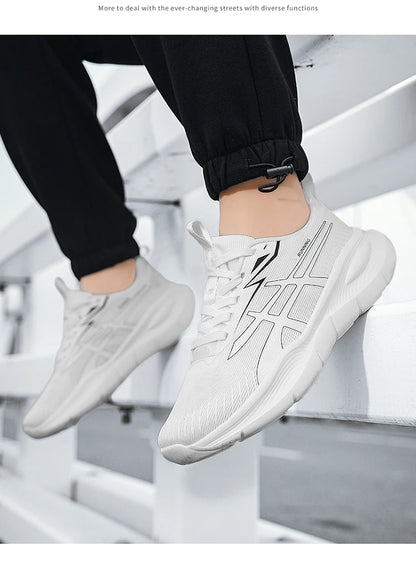 Men's and Women's EVA Sole Mesh Upper Breathable Running Shoes Soft Shock-Absorbing Sports Shoes Unisex Lightweight Sneakers