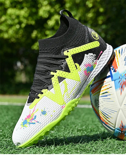 Men's Football Shoes Professional Sports Shoes Men's Long Nail FG Outdoor Sports Cleats Training Shoes Anti Slip Shoes
