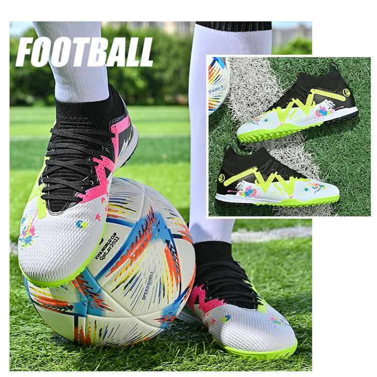 Men's Football Shoes Professional Sports Shoes Men's Long Nail FG Outdoor Sports Cleats Training Shoes Anti Slip Shoes