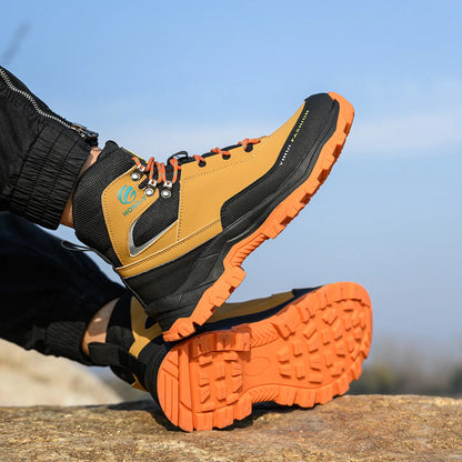 Chaussures de sécurité à embout en acier pour hommes, bottes de travail anti-perforation, chaussures de protection antidérapantes, chaussures de sport pour hommes