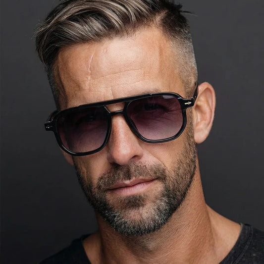 Frame-shaped arrow decorative sunglasses, suitable for both men and women for daily outings, perfect for sun protection.